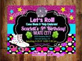 Skating Rink Birthday Invitations Skating Rink Party Roller Skating Party Skating