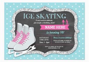 Skating Rink Birthday Party Invitations Ice Skating Birthday Party Rink Skate Invite Zazzle