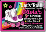Skating Rink Birthday Party Invitations Roller Skate Birthday Party Invitations Rollerskate Party