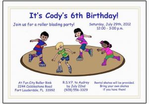 Skating Rink Birthday Party Invitations Roller Skating Birthday Party Invitation Rink Design