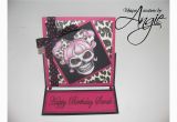 Skull Birthday Cards Scrappin Memories Skull Girl Birthday Card