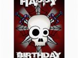 Skull Birthday Cards Skull Dagger Birthday Card Zazzle
