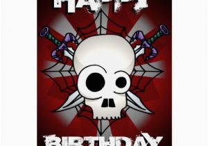 Skull Birthday Cards Skull Dagger Birthday Card Zazzle