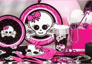 Skull Birthday Decorations Pink Skull Zebra Party Supplies Kids Birthday Parties