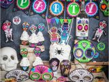 Skull Birthday Decorations Punk Sugar Skull Day Of the Dead Party Printable Decor Kit Dia