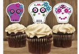 Skull Birthday Decorations Sugar Skull Party Decorations Set Of 12 by thebirthdayhouse