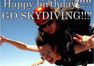 Skydiving Birthday Card Happy Birthday Go Skydiving