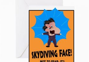 Skydiving Birthday Card Skydiving Greeting Card by Artplaygifts