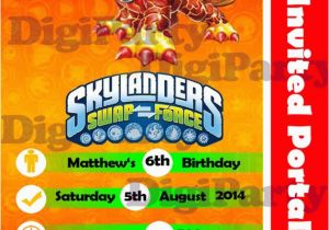 Skylander Birthday Invitations Items Similar to Skylanders Birthday Invitation