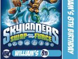 Skylander Birthday Invitations Skylander Swap force Card Birthday Party Invitation