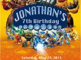 Skylander Birthday Invitations Skylanders Birthday Party Invitation by