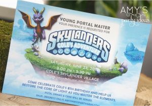 Skylander Birthday Invitations Skylanders Party Ideas Amy S Party Ideas