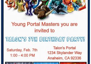 Skylander Birthday Invites 34 Best Images About Skylander Birthday On Pinterest