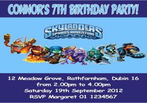 Skylander Birthday Invites Personalised Skylanders Invitations