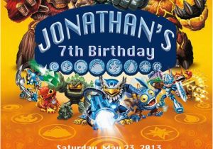 Skylander Birthday Invites Skylanders Birthday Party Invitation by