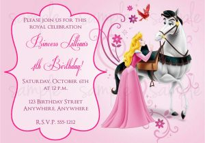 Sleeping Beauty Birthday Party Invitations Sleeping Beauty Birthday Invitation