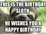 Sloth Happy Birthday Meme Birthday Sloth