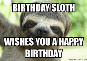 Sloth Happy Birthday Meme Birthday Sloth
