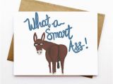 Smart ass Birthday Cards Graduation Card What A Smart ass Hand Illustrated Greeting