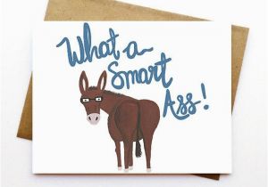 Smart ass Birthday Cards Graduation Card What A Smart ass Hand Illustrated Greeting