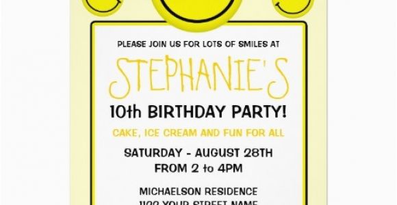 Smiley Face Birthday Invitations 15 Best Smile It 39 S Your Birthday Images On Pinterest