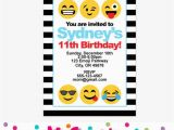 Smiley Face Birthday Invitations Emoji Birthday Party Invitations Emoji Birthday Party