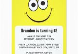 Smiley Face Birthday Invitations Funny Cartoon Yellow Smiley Face Birthday Invite Zazzle