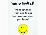 Smiley Face Birthday Invitations Happy Face Invitation Zazzle