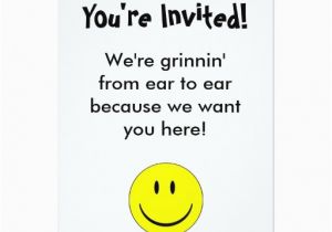 Smiley Face Birthday Invitations Happy Face Invitation Zazzle