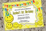 Smiley Face Birthday Invitations Smiley Party Smily Face Party Invitations Lots Of Smiles