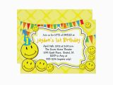 Smiley Face Birthday Invitations Smiley Party Smily Face Party Invitations Zazzle