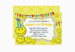 Smiley Face Birthday Invitations Smiley Party Smily Face Party Invitations Zazzle