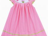 Smocked Birthday Dresses Hand Smocked Birthday Cupcake Bishop Dress Pink Polka Dot