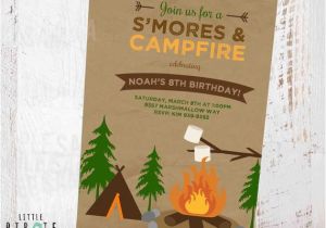 Smores Birthday Party Invitations Items Similar to S 39 Mores Birthday Invitation Camp