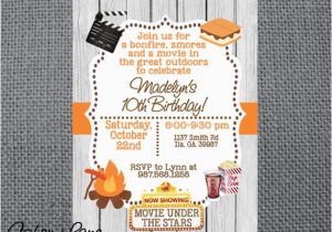 Smores Birthday Party Invitations Printable Birthday Party Invitation Camping Invite