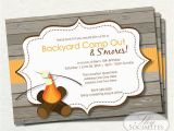 Smores Birthday Party Invitations Rustic S 39 Mores Camp Out Invitations Bonfire Invitation