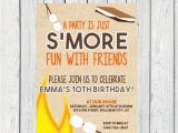 Smores Birthday Party Invitations S 39 Mores Birthday Invitation Digital File