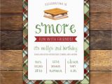 Smores Birthday Party Invitations S 39 Mores Party Birthday Invitation Plaid by Modernwhimsydesign