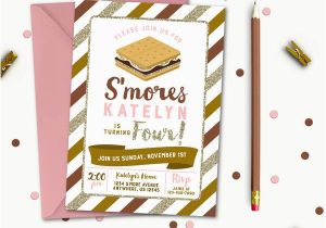 Smores Birthday Party Invitations Smore Birthday Invitation S 39 More Birthday Invitation S