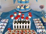Smurf Decorations for Birthday Party Smurf Party Eats Treats Table Party Ideas Pinterest