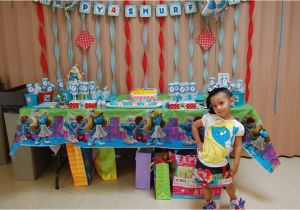 Smurf Decorations for Birthday Party Smurfs Birthday Party Ideas Photo 1 Of 18 Catch My Party