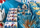 Smurf Decorations for Birthday Party Smurfs Birthday Party Ideas Photo 51 Of 61 Catch My Party