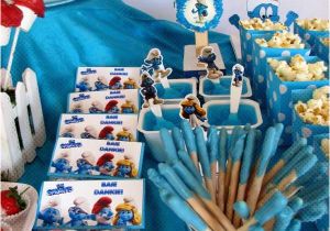 Smurf Decorations for Birthday Party Smurfs Birthday Party Ideas Photo 51 Of 61 Catch My Party