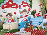 Smurf Decorations for Birthday Party Smurfs Village Birthday Quot Smurfs Village Quot Catch My Party