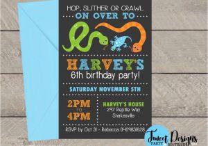 Snake Birthday Invitations Reptile Birthday Invitation Printable Reptile Invitation