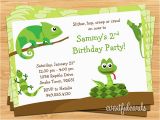 Snake Birthday Invitations Reptile Birthday Party Invitation