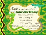 Snake Birthday Invitations Reptile Birthday Party Invitations Cimvitation