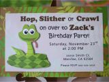 Snake Birthday Invitations Reptile Birthday Party Invitations Snake Invitation Frog