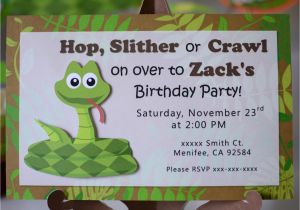 Snake Birthday Invitations Reptile Birthday Party Invitations Snake Invitation Frog