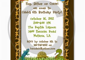 Snake Birthday Invitations Reptile Lizard Snake Birthday Party Invitations